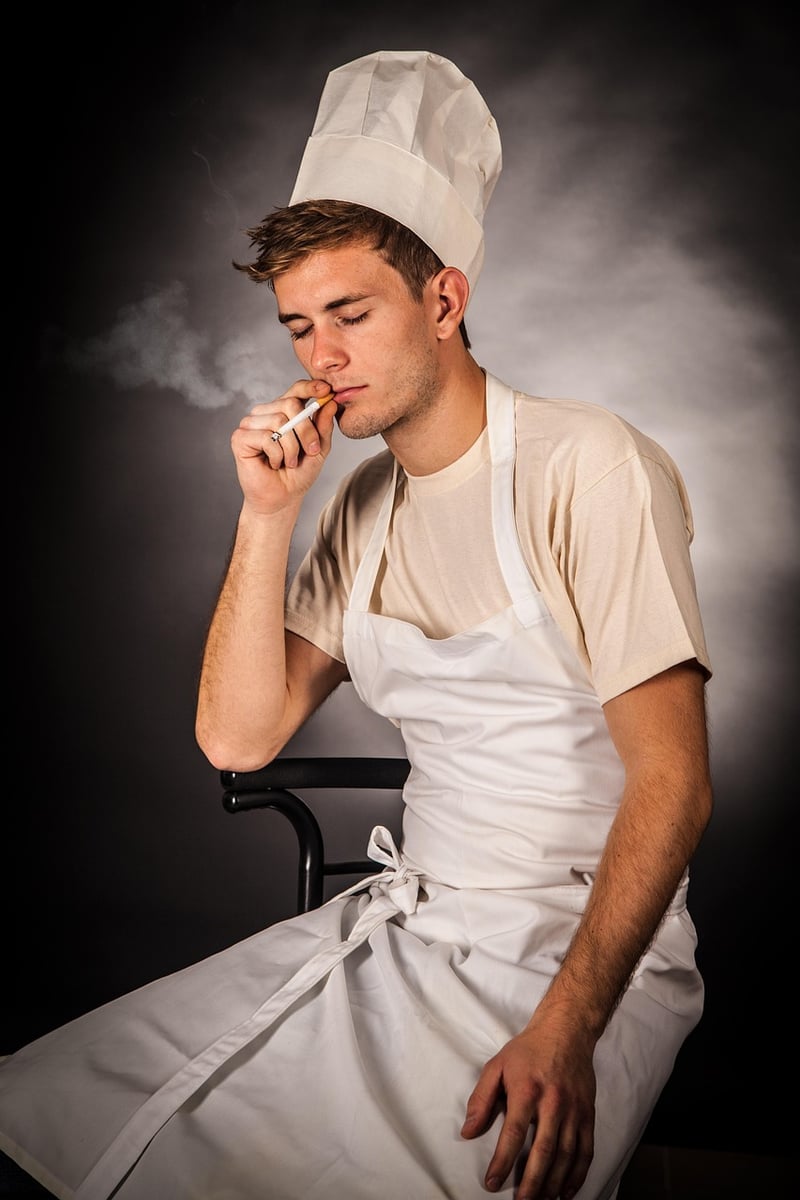 Chef plating dish